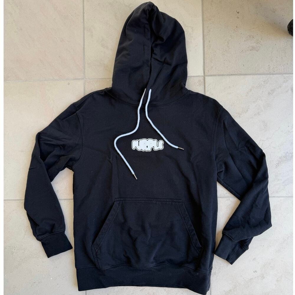 Purple Brand Black Graphic Pullover Hoodie Men’s XS Streetwear Sweatshirt